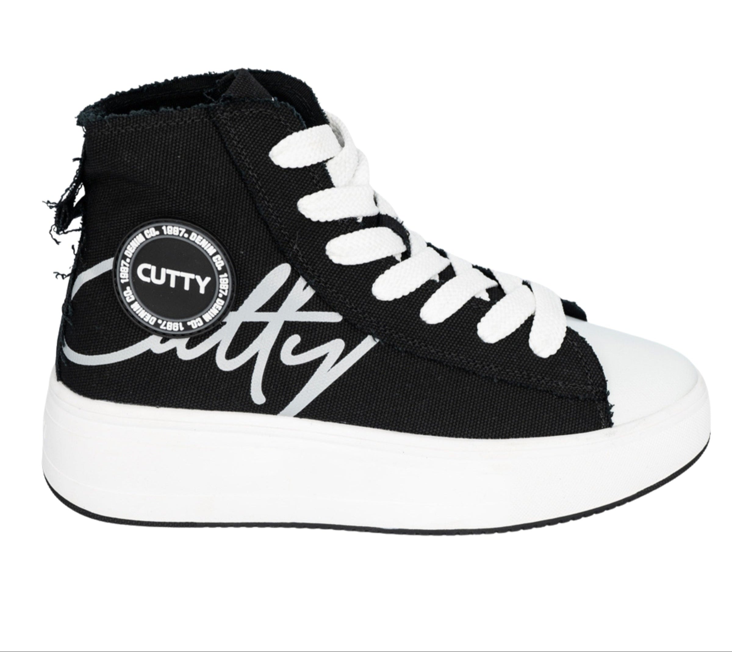 Cutty Sneaker Canvas High Top Black-White